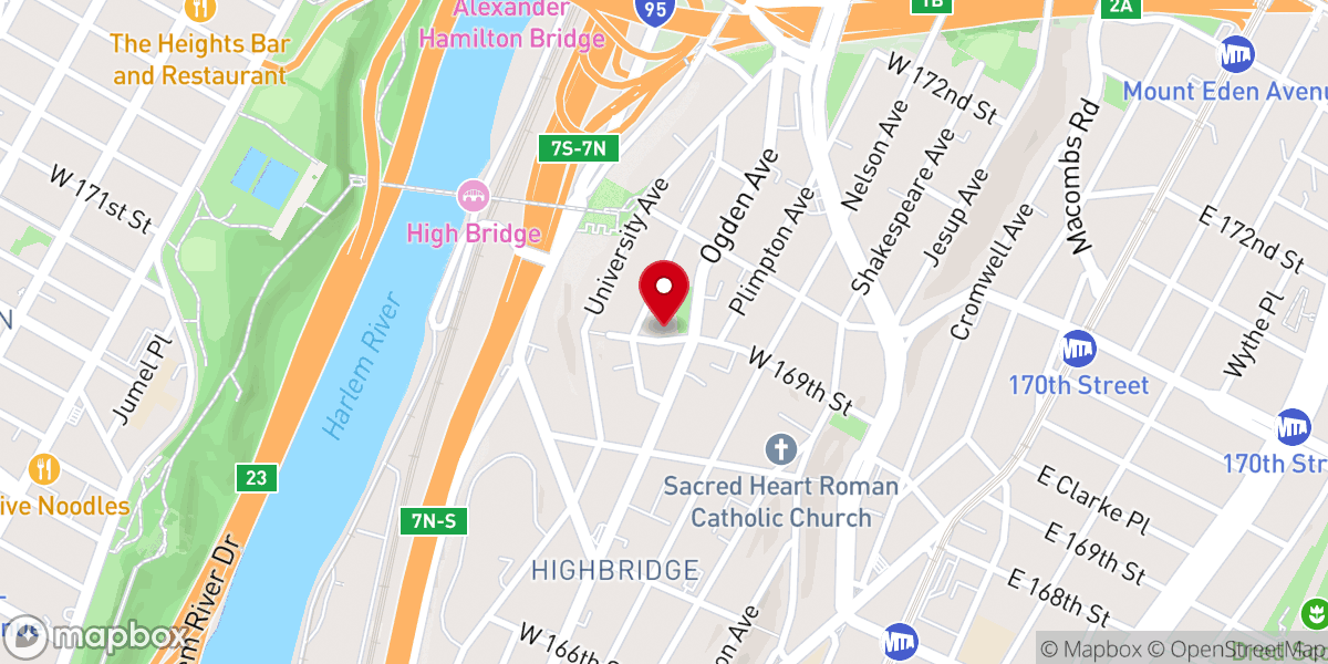 Map showing location of Bridge Haven Facility