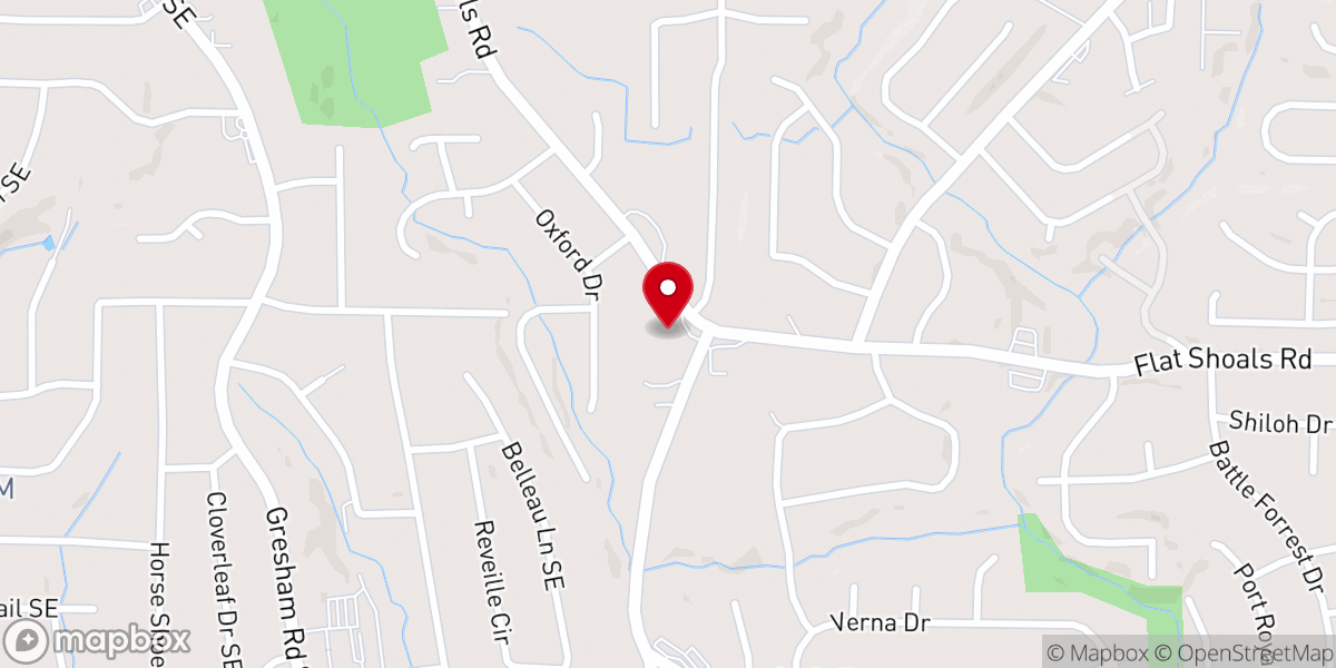 Map showing location of Gresham Park Christian Church