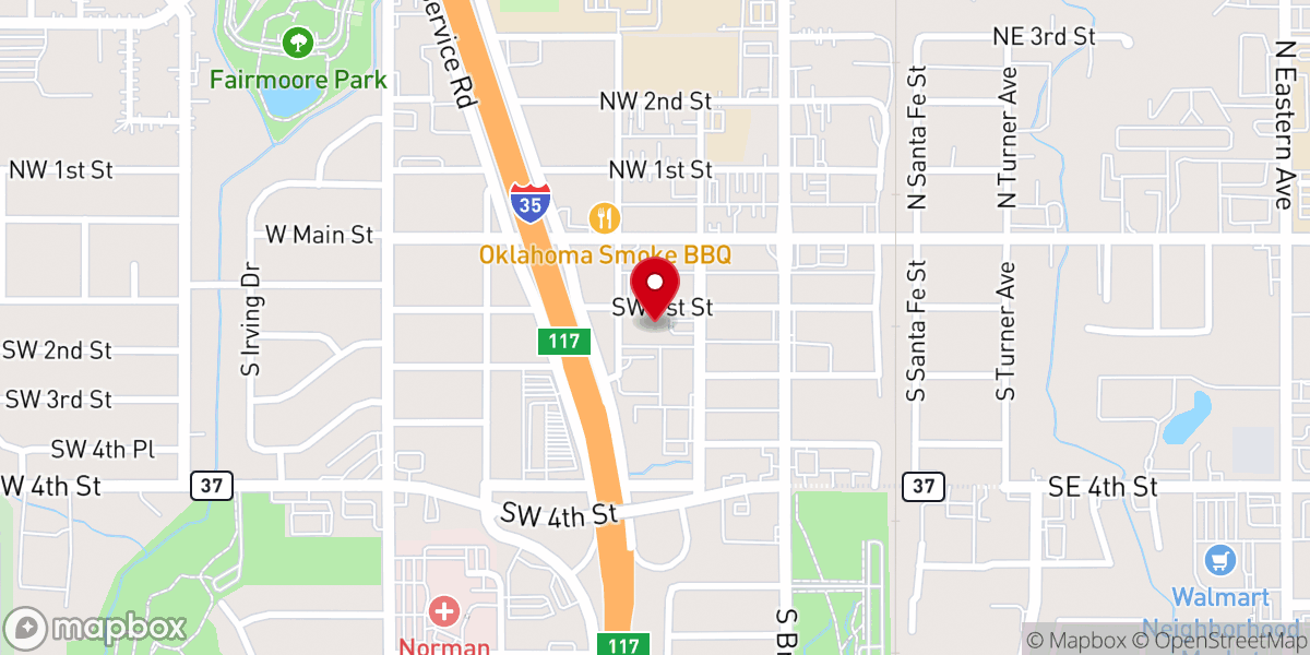 Map showing location of City Church Moore