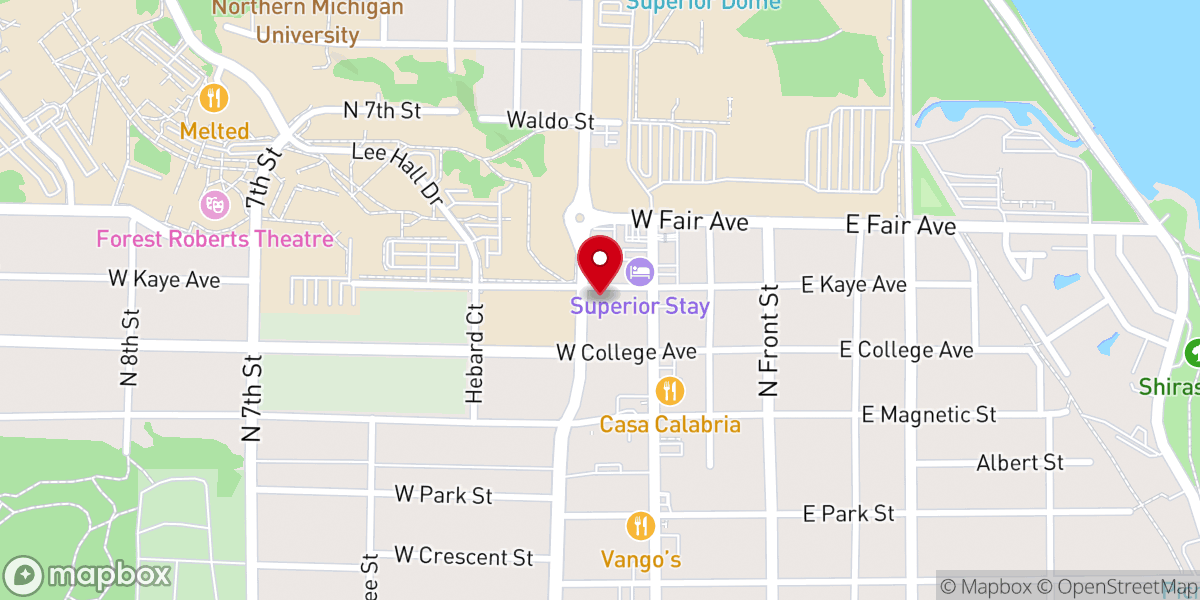 Map showing location of Water's Edge Church