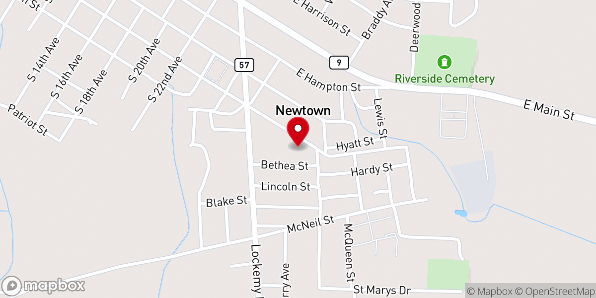 Map showing location of Greater Highway Church-Christ