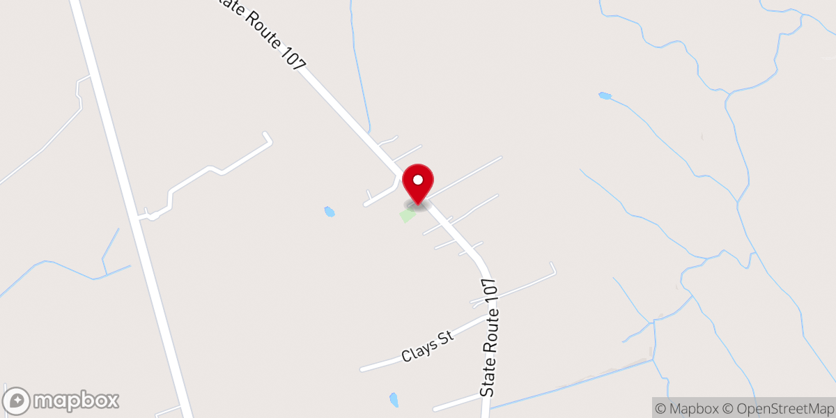 Map showing location of St. Paul Lutheran Church