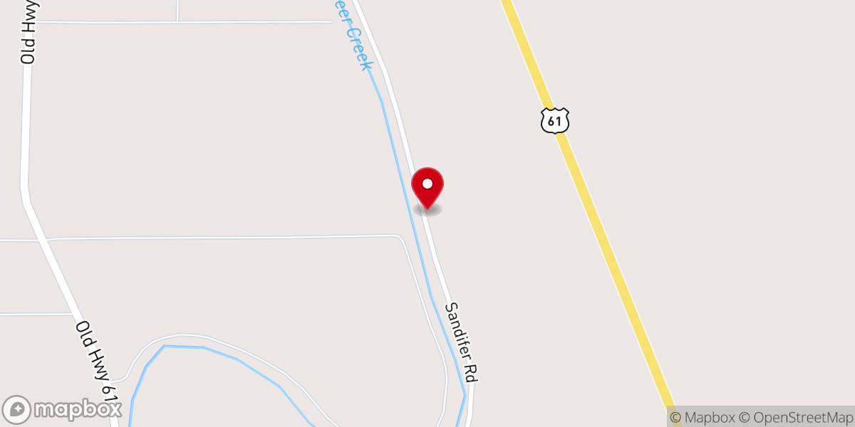 Map showing location of Belmont Church