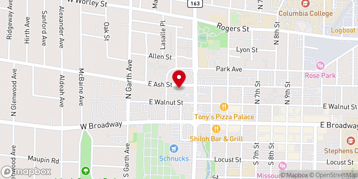 Map showing location of St. Luke United Methodist Church