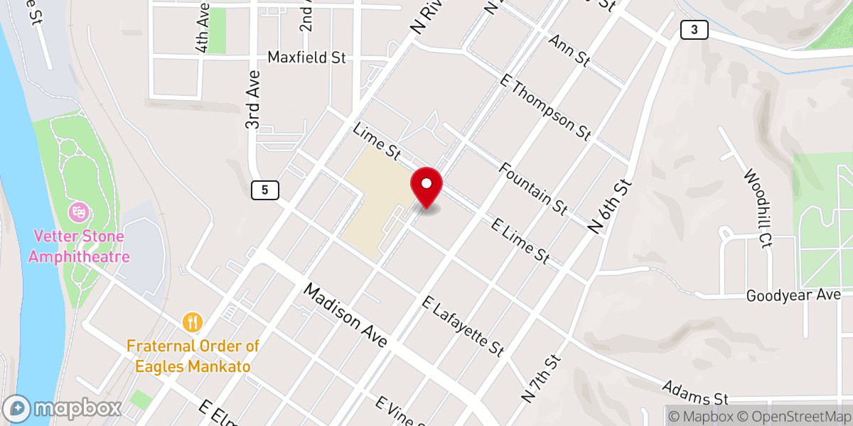 Map showing location of Our Savior's Lutheran Church