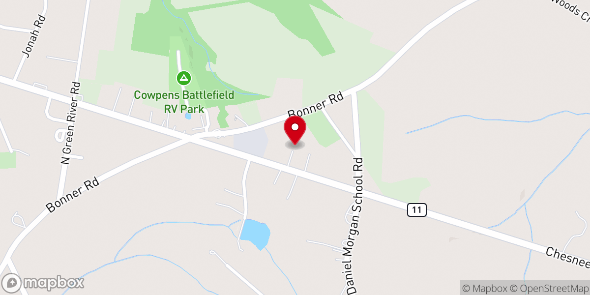 Map showing location of Redeemed Church