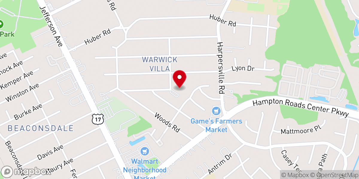 Map showing location of Bethany Gospel Chapel