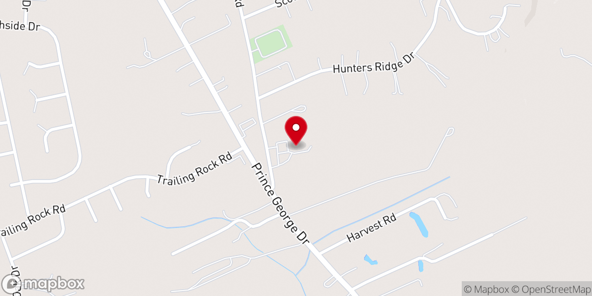 Map showing location of Unity Baptist Church