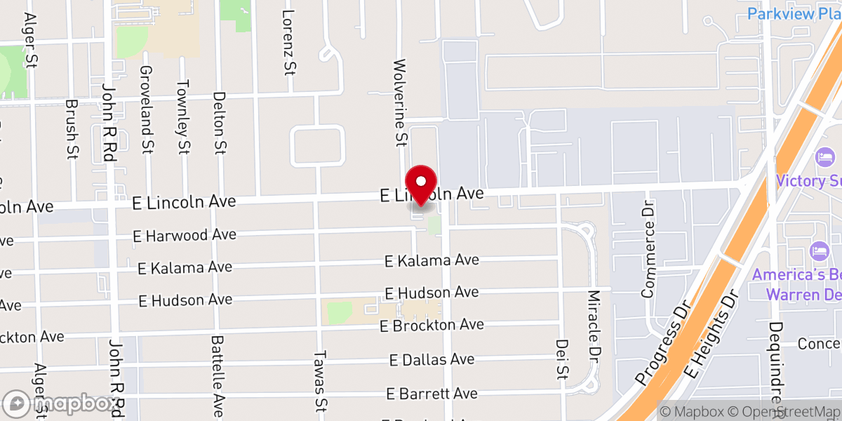 Map showing location of St. Ephraim Knanaya Church Detroit.