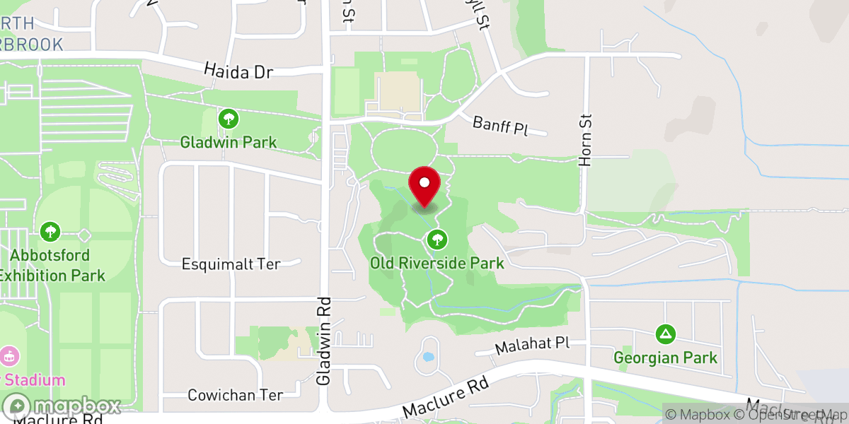 Map showing location of Old Riverside Park