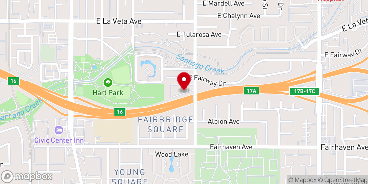 Map showing location of Bridge Community Church