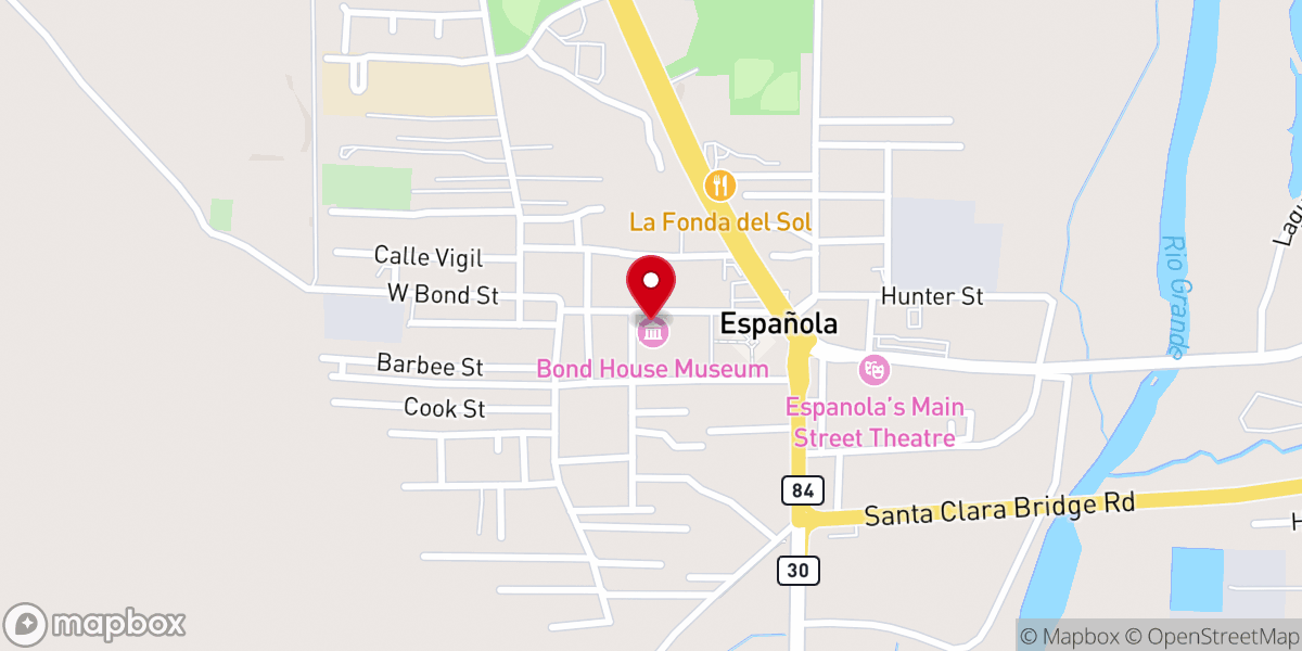 Map showing location of Espanola Valley Chamber of Commerce