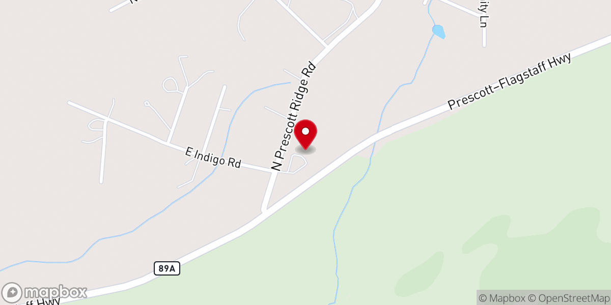 Map showing location of Living Waters Church Prescott Valley Campus