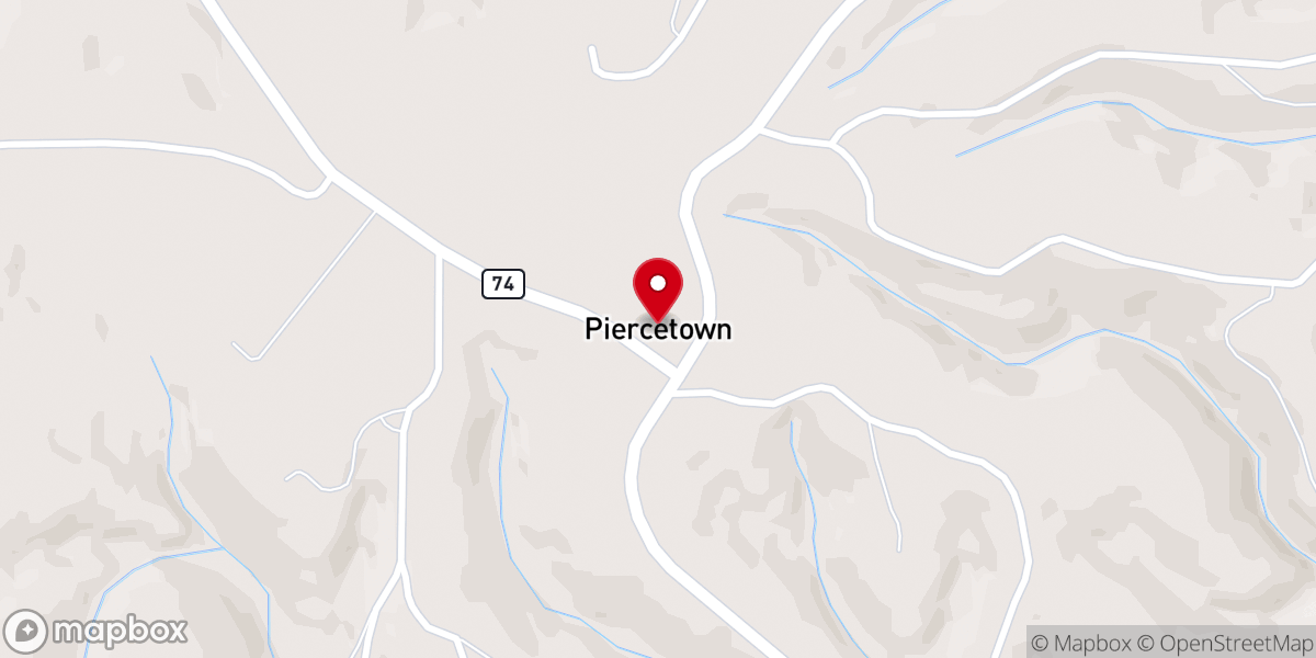 Map showing location of Piercetown