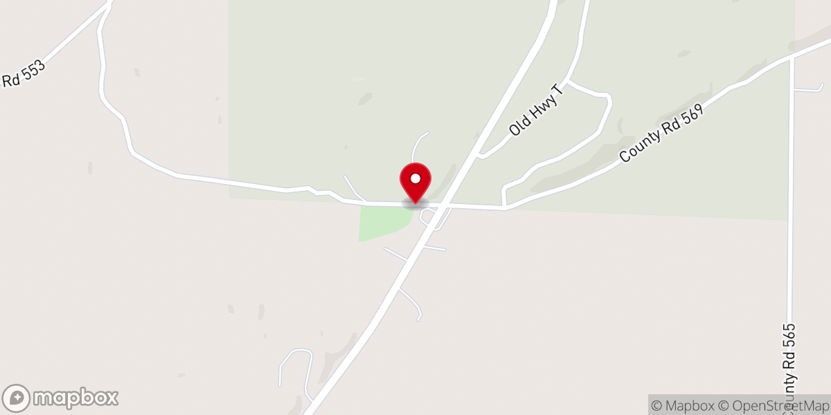 Map showing location of New Bethany Church