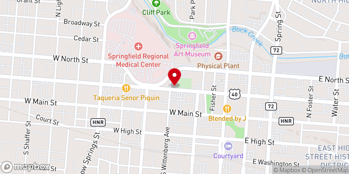 Map showing location of Saint Johns Lutheran Church Food Pantry - Food Distribution Center
