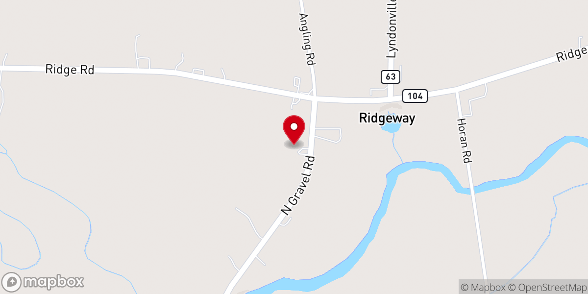 Map showing location of Faith Bible Baptist Church of Medina NY