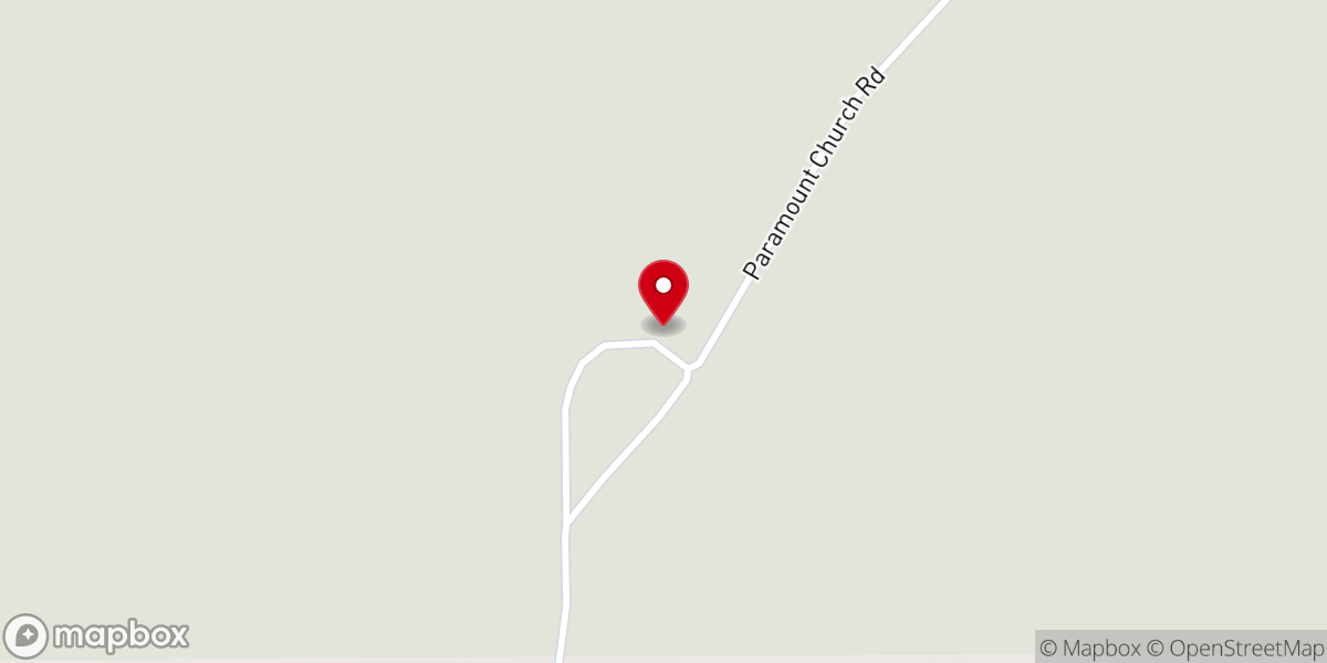 Map showing location of Paramount Baptist Church