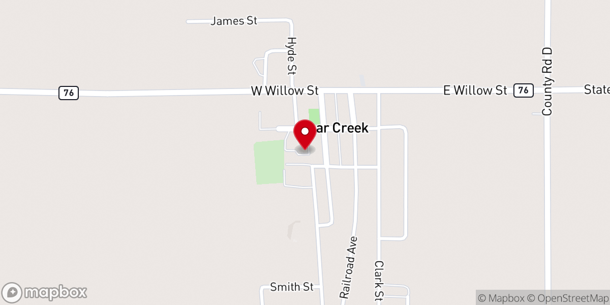 Map showing location of St Mary's Catholic Church-Bear