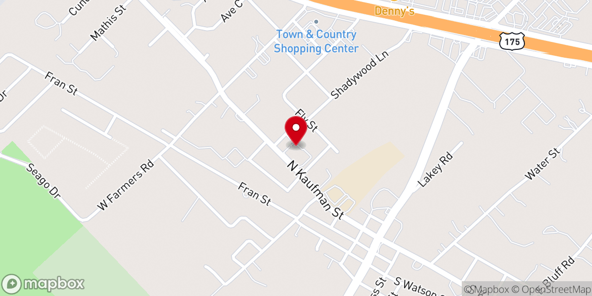 Map showing location of Seagoville Church of Christ
