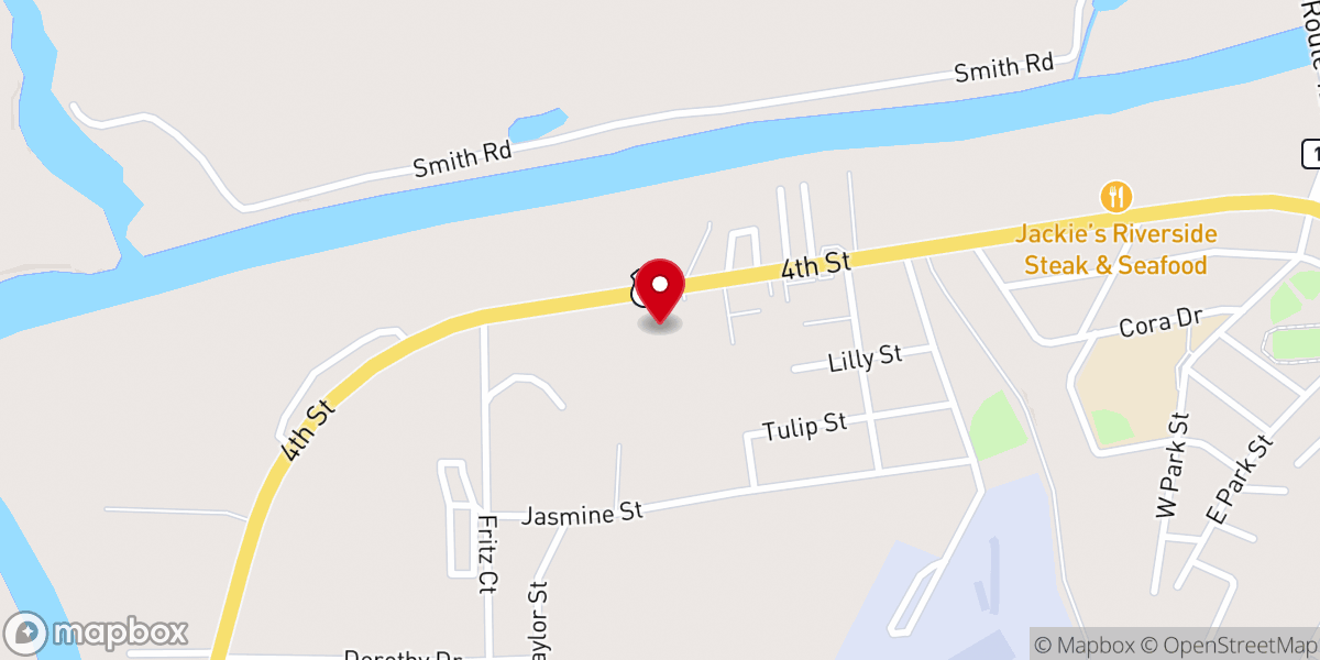 Map showing location of Jonesville Honey