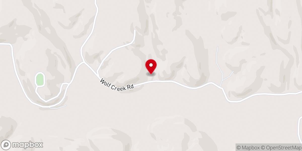 Map showing location of Wolf Creek Church
