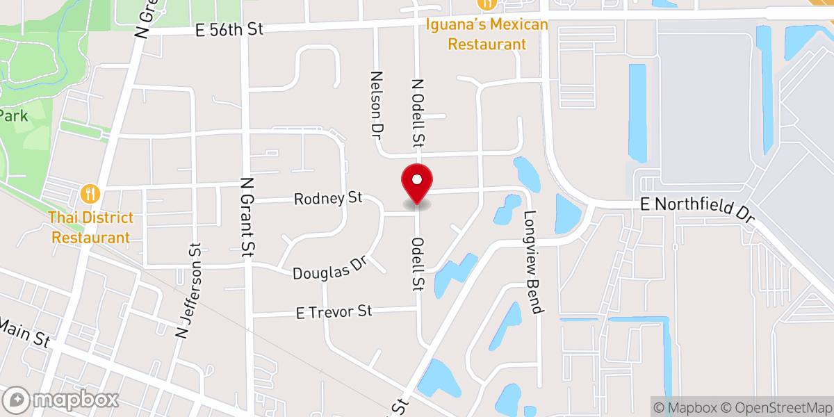 Map showing location of Hope Community Church of Brownsburg Indiana Inc