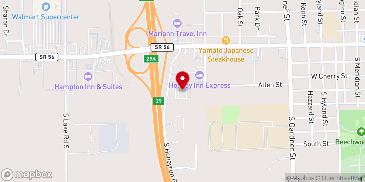 Map showing location of Cracker Barrel Old Country Store