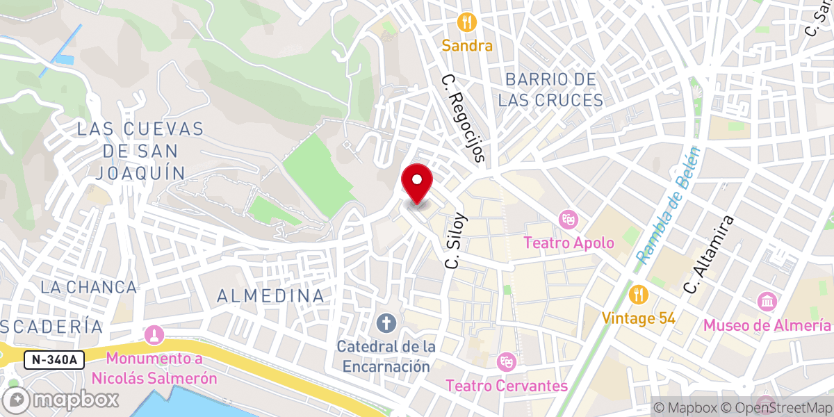 Map showing location of Hermandad Santa Cena de Almería