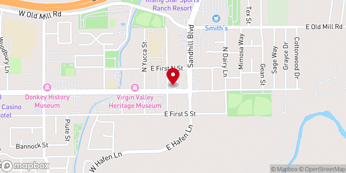 Map showing location of Mesquite Christian Center