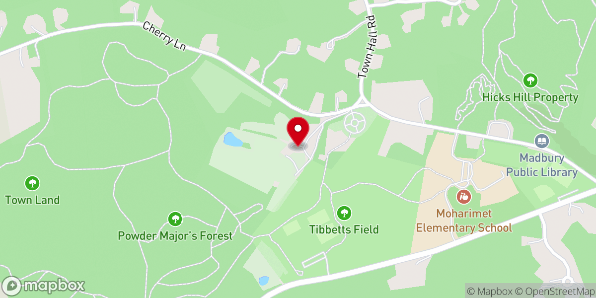 Map showing location of The Barn at Powder Major's Farm