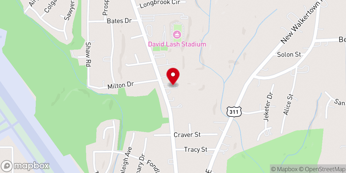 Map showing location of Wentz Memorial United Church