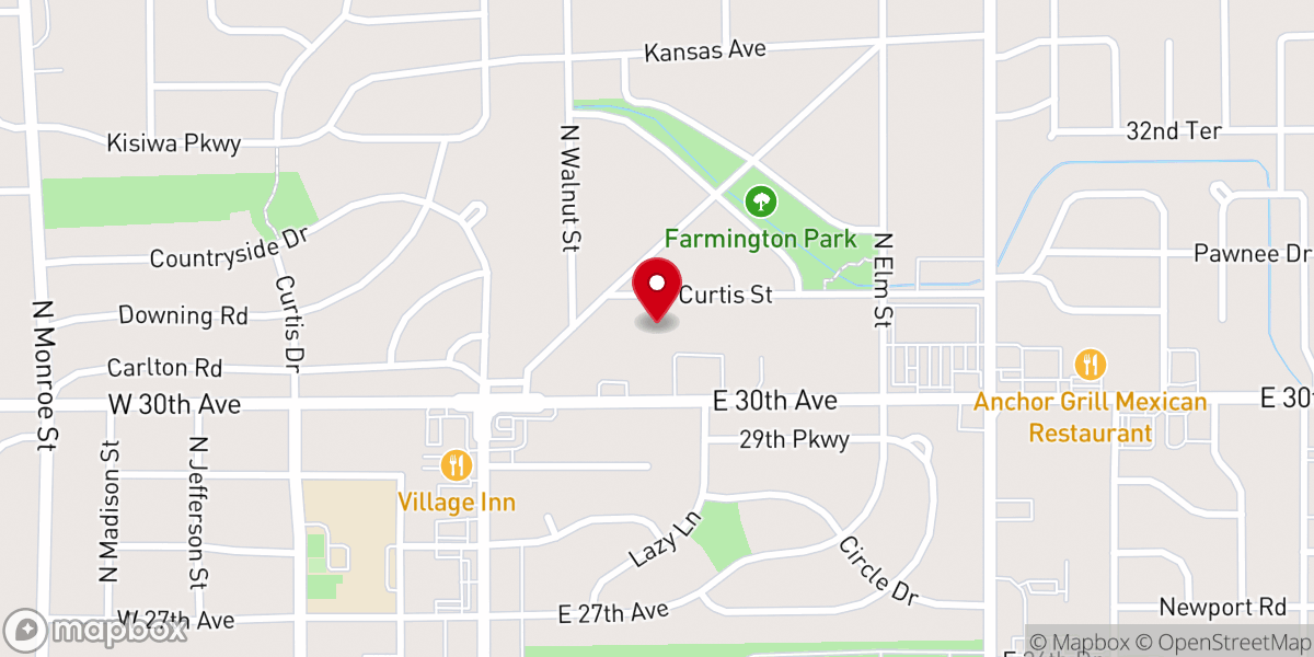 Map showing location of Emanuel Lutheran Church