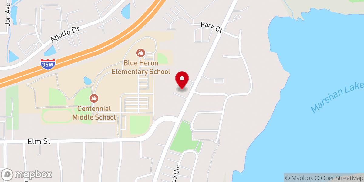 Map showing location of Saints Community Church, Minnesota