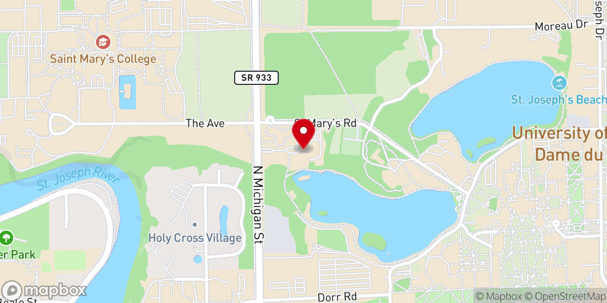Map showing location of Our Lady of Fatima House and Shrine