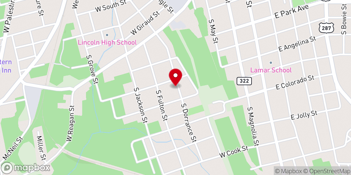 Map showing location of South Union Missionary Baptist Church