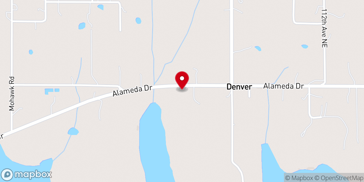 Map showing location of Lakeview Baptist Church
