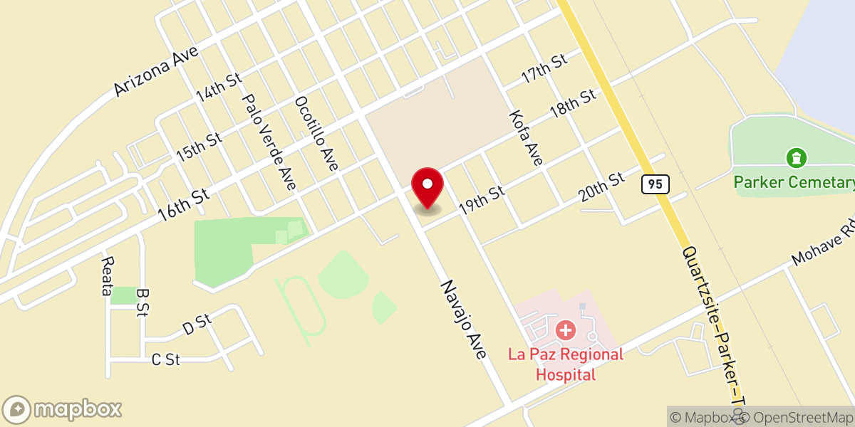 Map showing location of Grace Assembly of God
