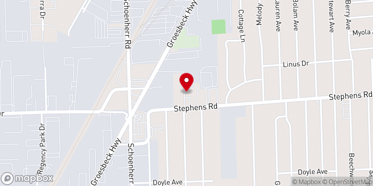 Map showing location of Gideon Baptist Church