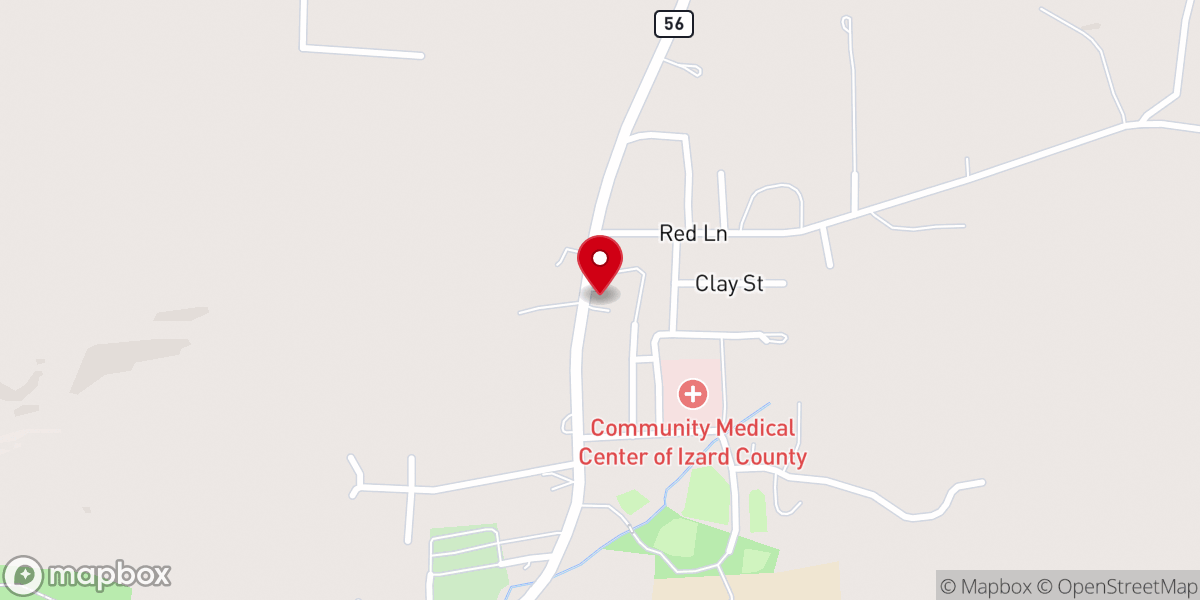 Map showing location of First Baptist Church