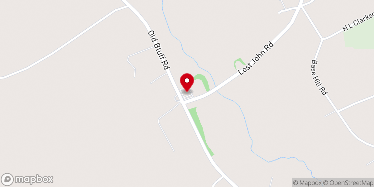 Map showing location of Zion Pilgrim Baptist Church