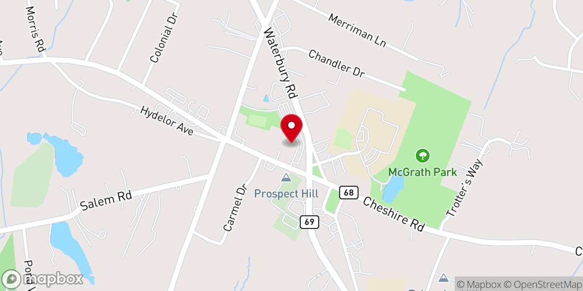 Map showing location of St Anthony Church