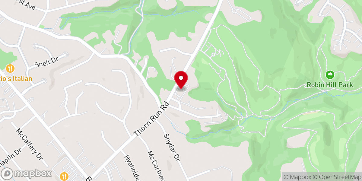 Map showing location of Igreja Batista Lagoinha Pittsburgh