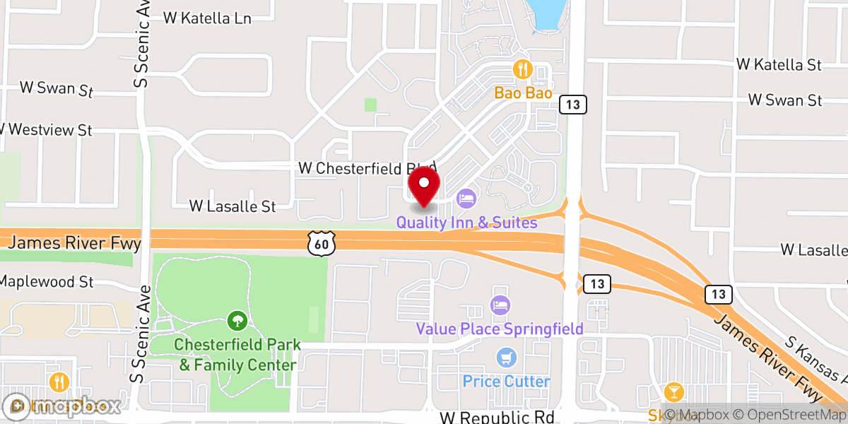 Map showing location of Life360 Chesterfield Church