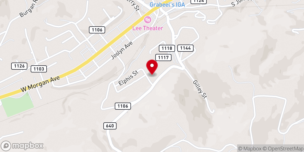 Map showing location of Beech Hill Church