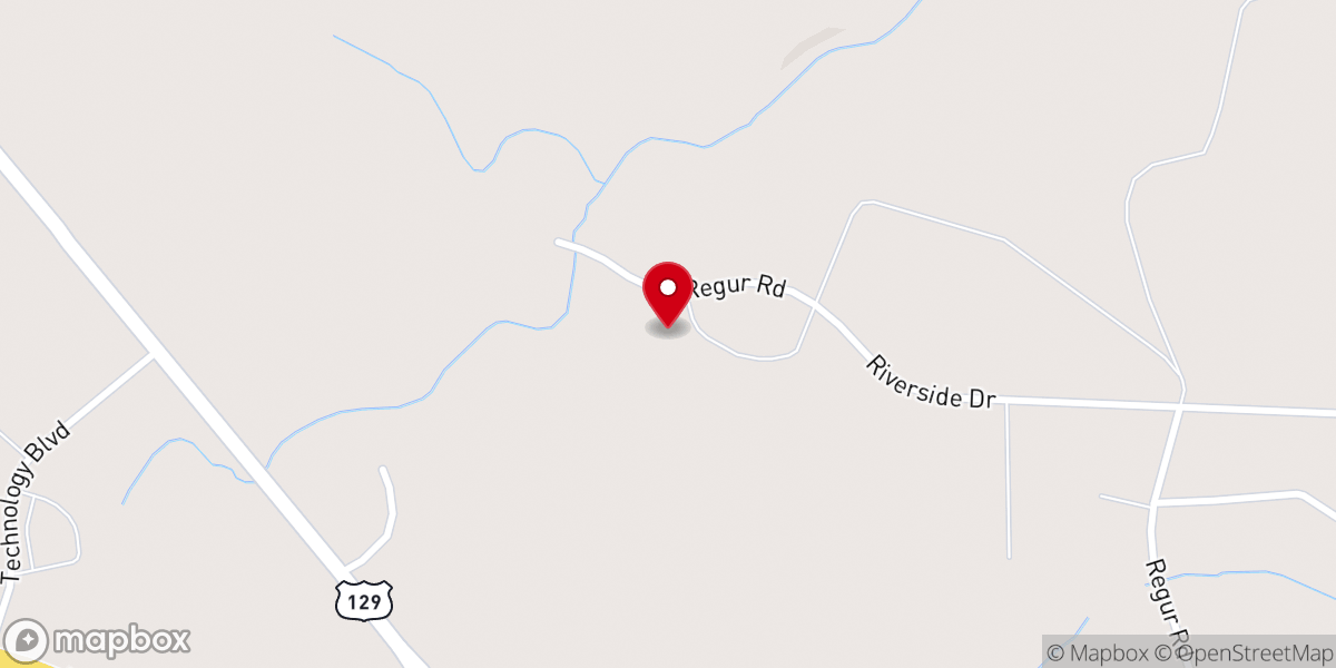 Map showing location of Anderson Gift Baptist Church