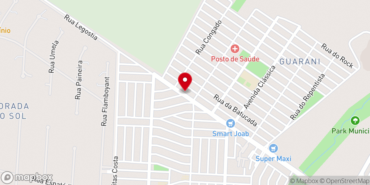 Map showing location of VI Igreja Batista Independente