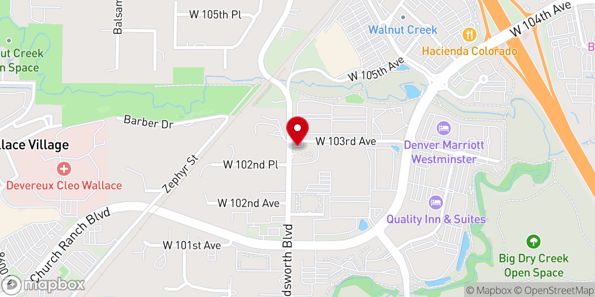 Map showing location of Emmanuel American Reformed Church