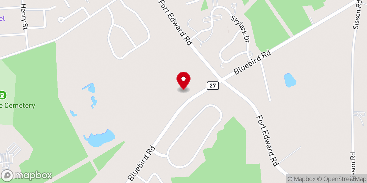 Map showing location of Potters Grove tabernacle