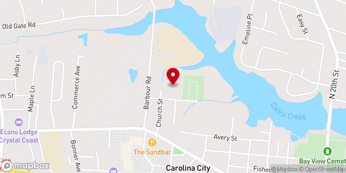 Map showing location of Easterseals UCP EMPOWER Morehead City